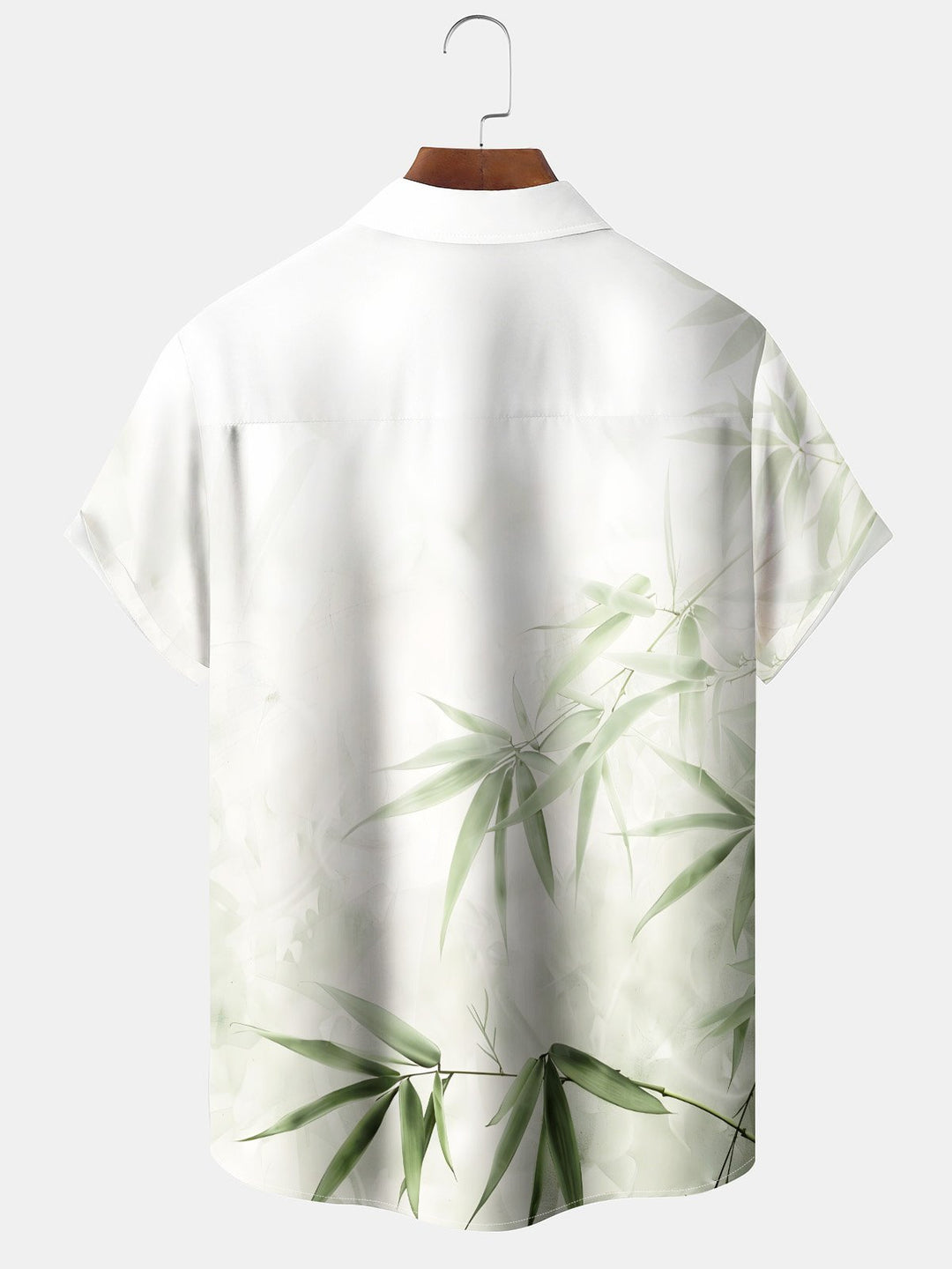 Alohadaddy® Bamboo Ombre Art Print Chest Pocket Moisture Wicking Large Size Long Hawaiian Shirt