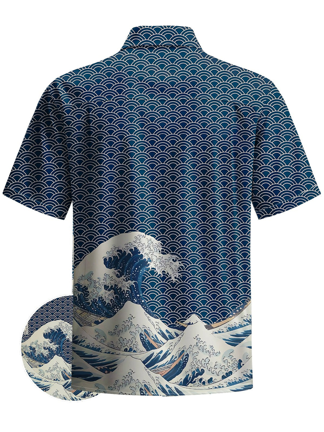 Alohadaddy® Casual Retro Ukiyo-e Print Art Chest Pocket Men&