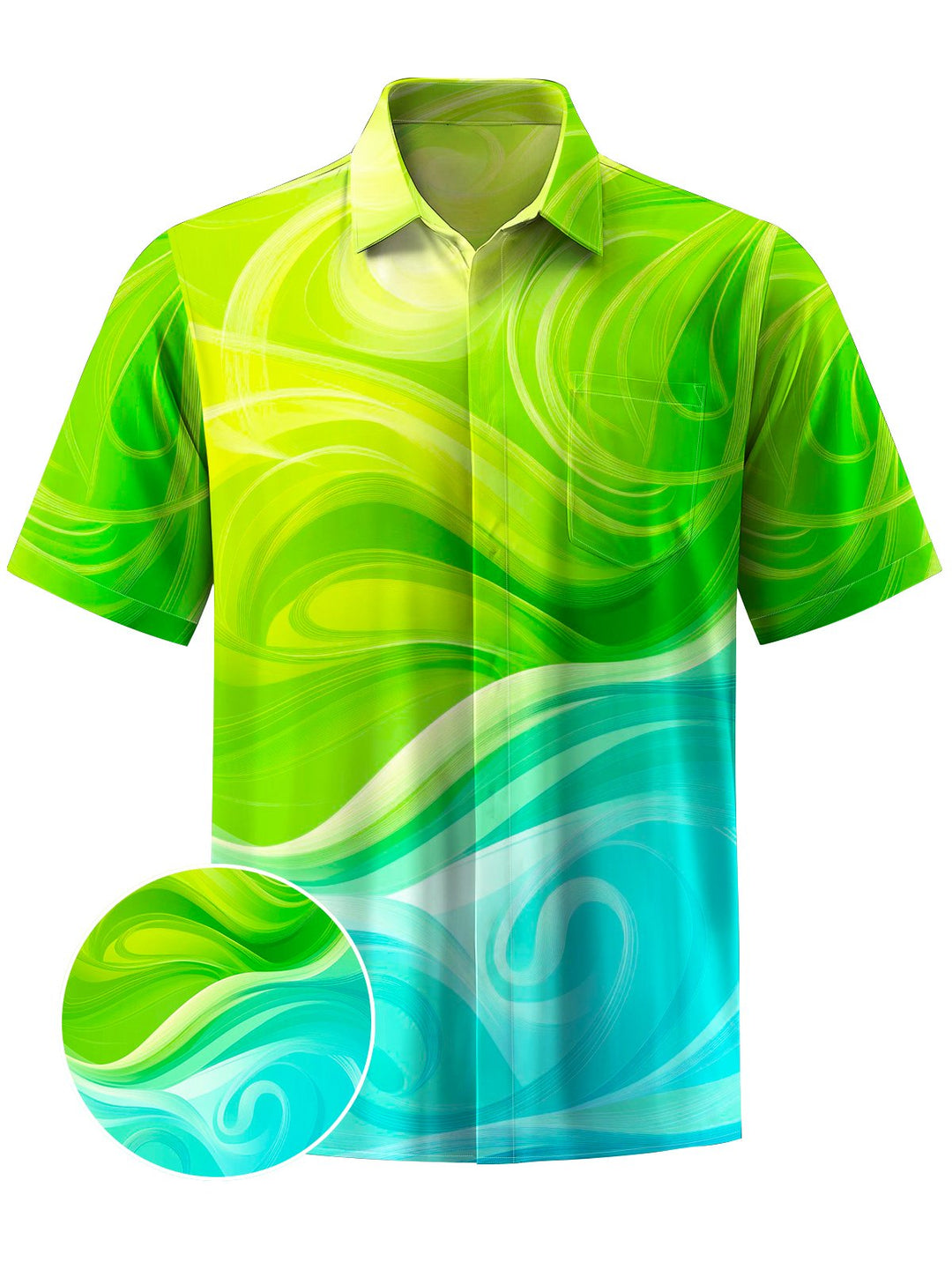 Alohadaddy® Hawaiian Abstract Gradient Art Print Moisture Wicking Men&