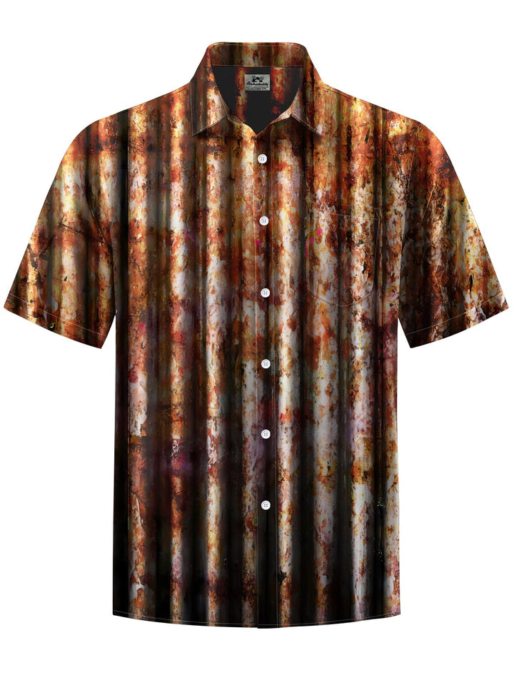 Alohadaddy® Vintage Rust Art Print Moisture Wicking Men&