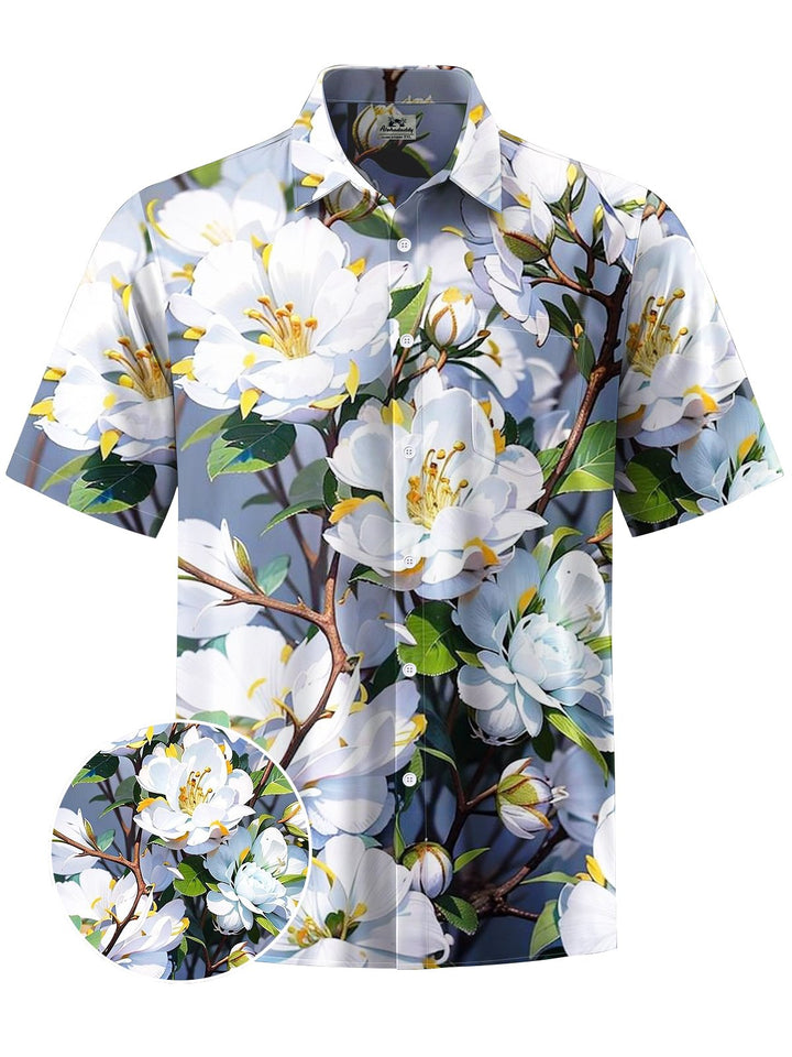 Alohadaddy® Hawaiian Flowers Art Print Moisture Wicking Men&