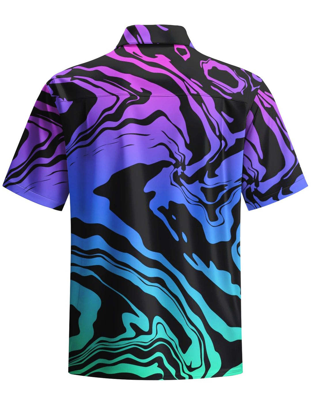 Alohadaddy® Casual Abstract Texture Art Print Chest Pocket Men Short Sleeve Shirt Big &amp; Tall