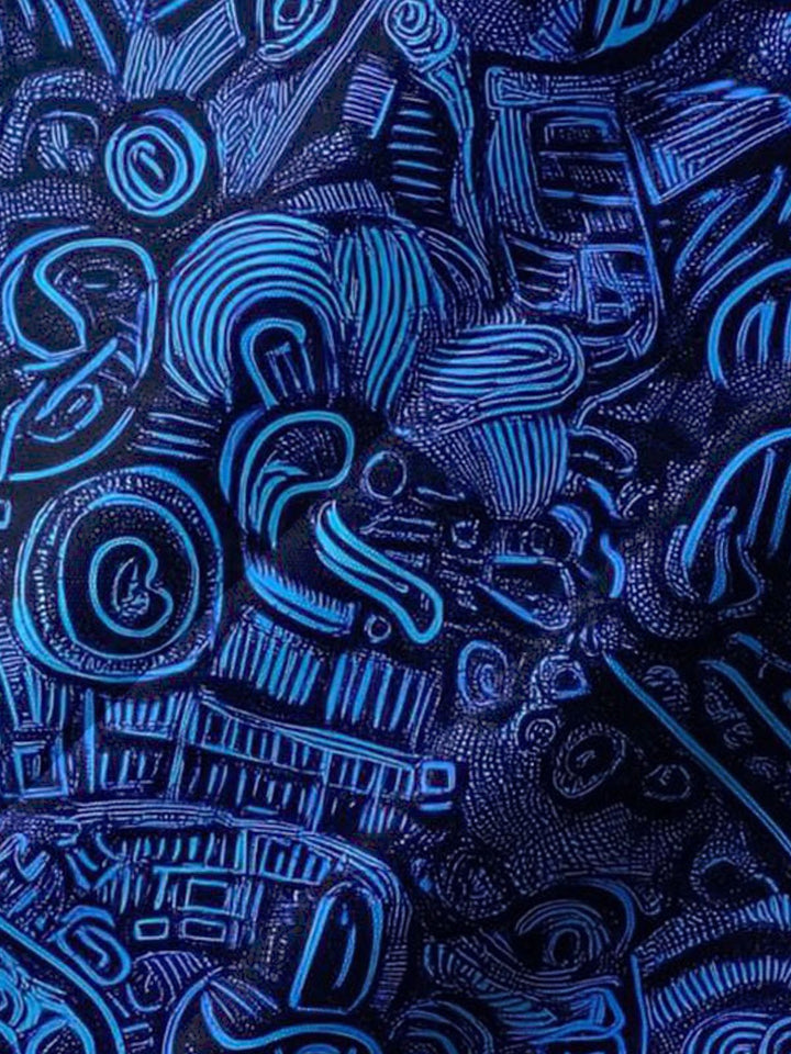 Alohadaddy® Casual Abstract Art Print Chest Pocket Mens Wicking Short Sleeve Shirt Big &amp; Tall