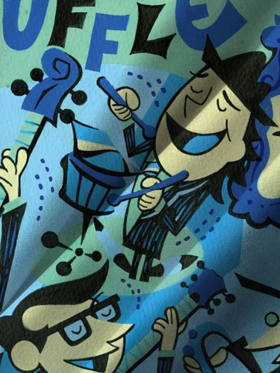Alohadaddy® Retro Geometric Poster Concert Print Pocket Stretch Men&