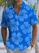 Alohadaddy® Hawaiian Flowers Print Chest Pocket Men's Short Sleeve Shirt Big & Tall