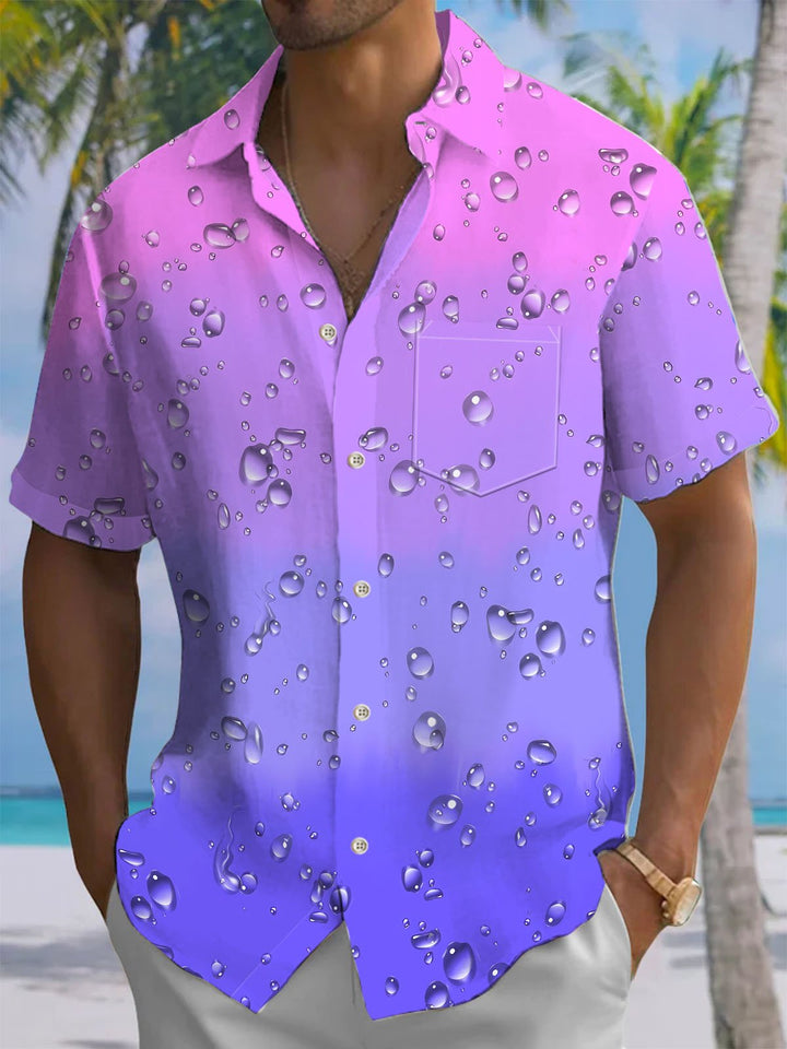 Alohadaddy® Casual Gradient Water Drop Printing Moisture-wicking Men&