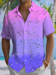 Alohadaddy® Casual Gradient Water Drop Printing Moisture-wicking Men's Short Sleeve Shirt Big & Tall