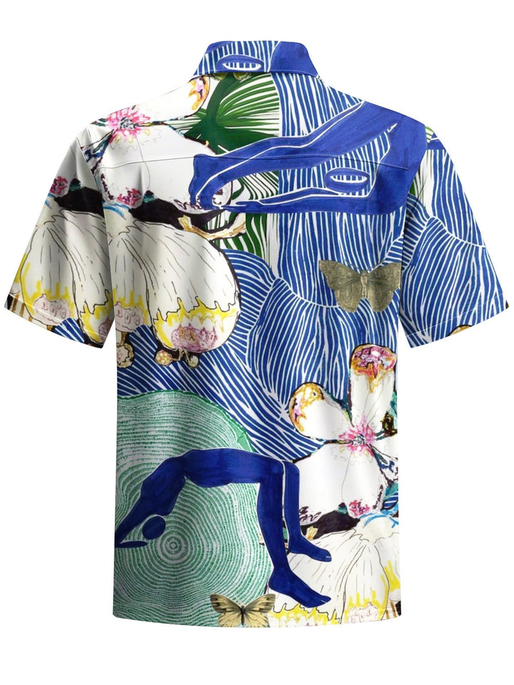 Alohadaddy® Casual Ukiyo-e Print Art Chest Pocket Men&