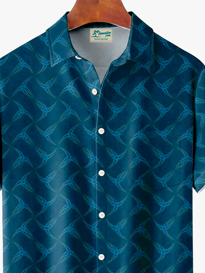 Alohadaddy Retro Geometric 3D Digital Print Men&