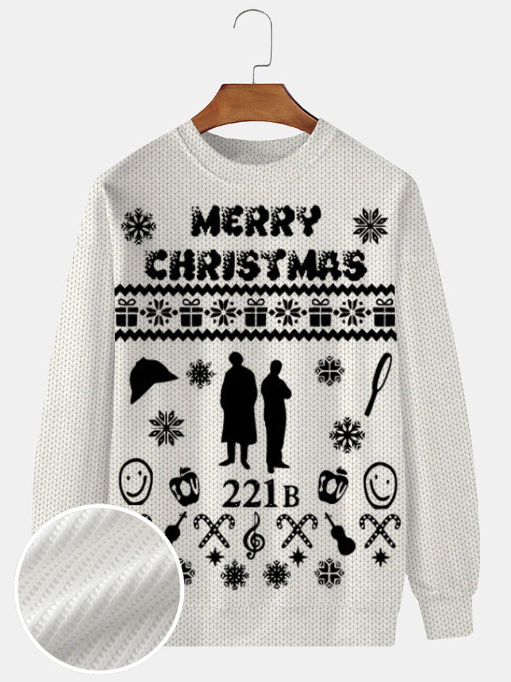 Alohadaddy Christmas Sweater Retro Movie 3D Digital Printing Men&