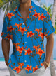 Alohadaddy® Casual Floral Art Print Pockets Wicking Hawaiian Shirt Big & Tall