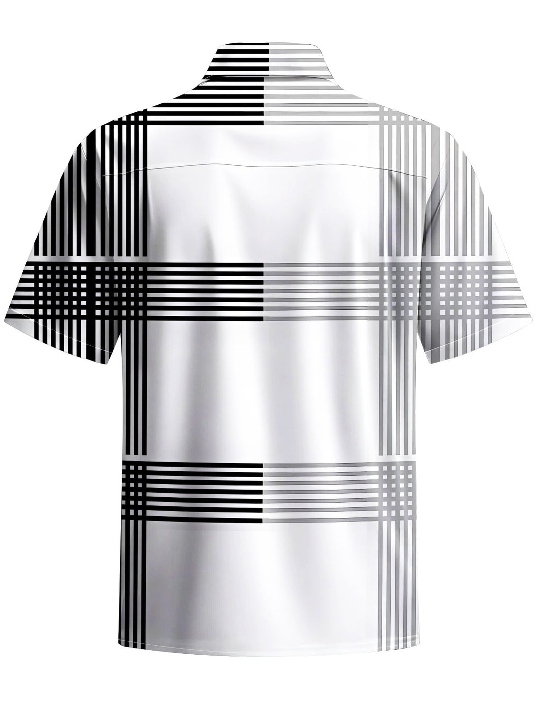 Alohadaddy® Casual Stripe Art Print Chest Pocket Men&