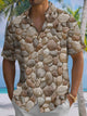 Alohadaddy® Casual Pebbled Art Print Moisture Wicking Chest Pocket Mens Short Sleeve Shirt Big & Tall