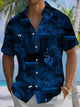 Alohadaddy® Hawaiian Palm Leaf Snake Art Print Chest Pocket Mens Short Sleeve Shirt Big & Tall
