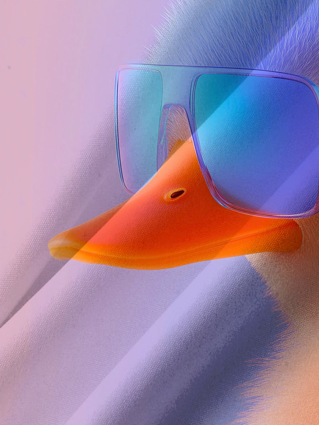 Alohadaddy® Casual Sunglasses with Duck Art Print and Stretch Chest Pocket for Men&