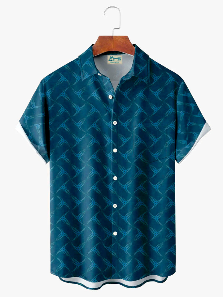 Alohadaddy Retro Geometric 3D Digital Print Men&