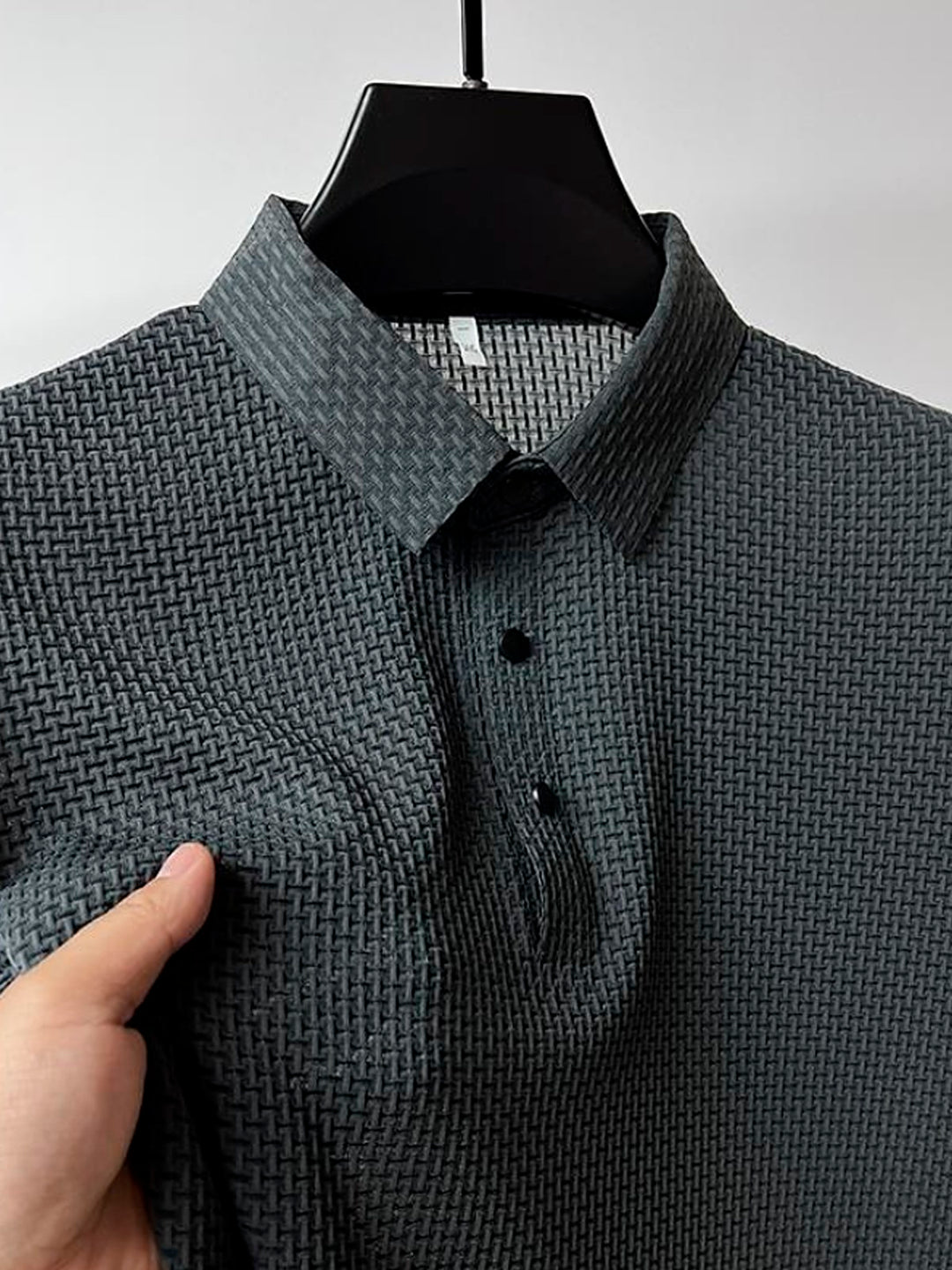 Camisa tipo polo con solapa abotonada de seersucker de secado rápido para hombre de Alohadaddy Retro Basics, tallas grandes