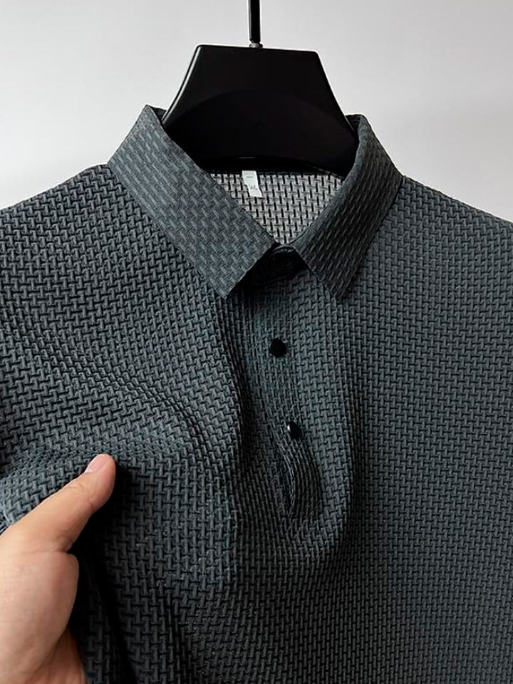 Camisa tipo polo con solapa abotonada de seersucker de secado rápido para hombre de Alohadaddy Retro Basics, tallas grandes