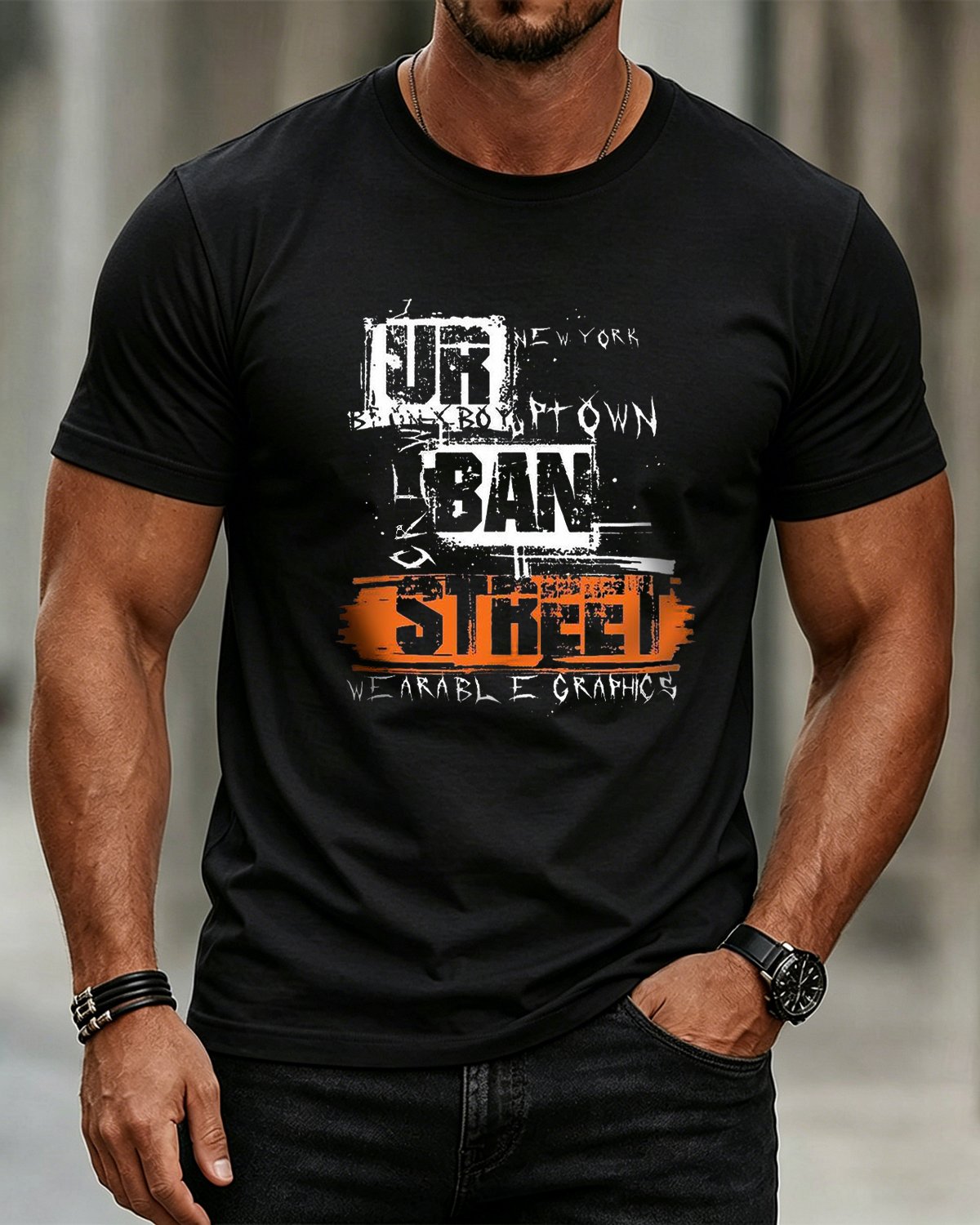 Alohadaddy® Casual Men's Urban Street Short-Sleeve T-Shirt