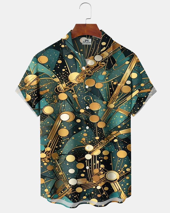 Alohadaddy® Casual Polka Dot Abstract Art Print Men&