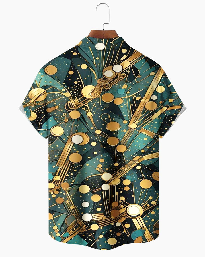 Alohadaddy® Casual Polka Dot Abstract Art Print Men&
