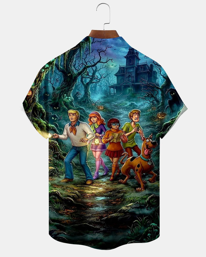 Alohadaddy® Holiday Halloween Castle Jungle Adventure Print Men&