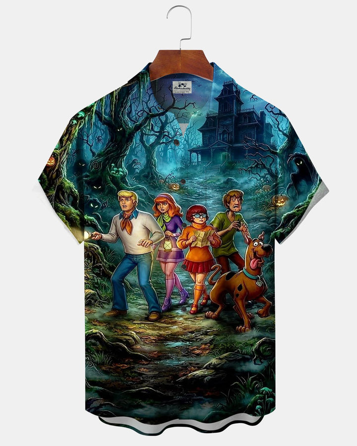 Alohadaddy® Holiday Halloween Castle Jungle Adventure Print Men&