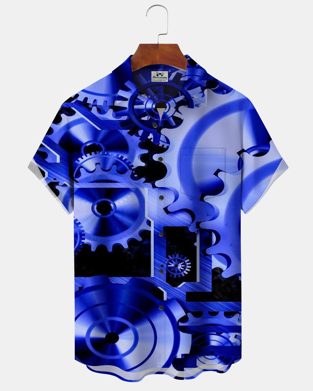 Alohadaddy® Casual Geometric Abstract Gear Print Men&