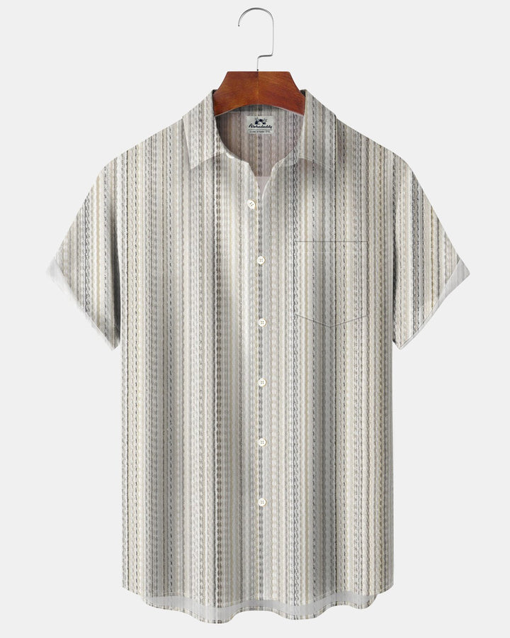 Alohadaddy® Casual Basic Striped Simple Print Men&