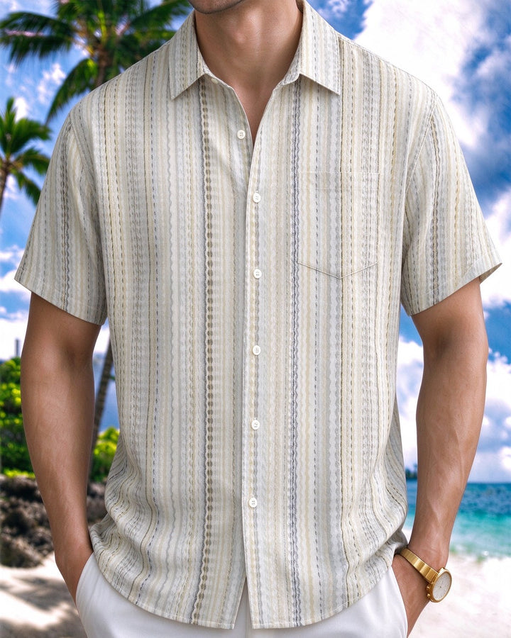 Alohadaddy® Casual Basic Striped Simple Print Men&