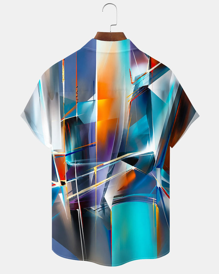 Alohadaddy® Casual Abstract Broken Glass Print Men&