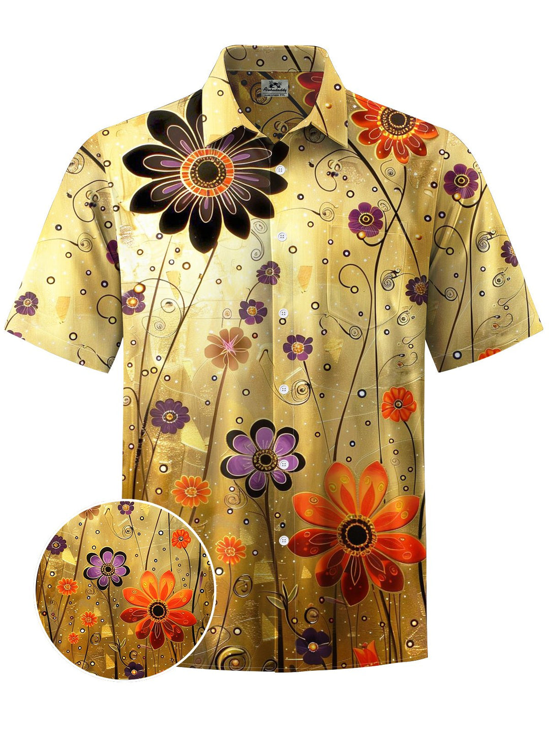 Alohadaddy® Vintage Floral Art Print Men&