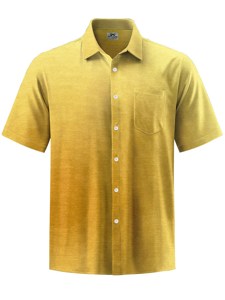 Alohadaddy® Casual Basics Gradient Colors Print Art Chest Pocket Men&