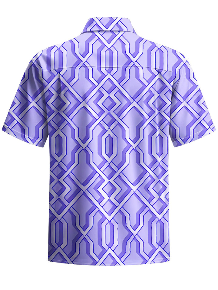 Alohadaddy® Casual Geometric Art Print Men&