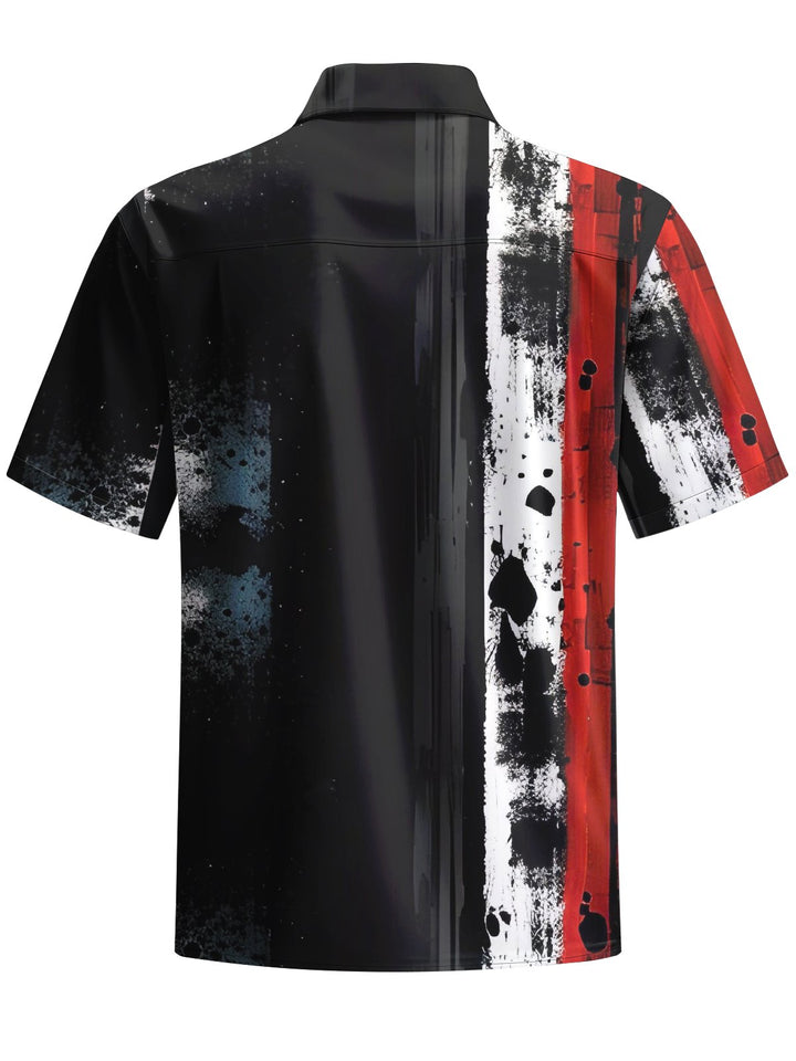 Alohadaddy® Vintage Abstract Art Print Chest Pocket Men&