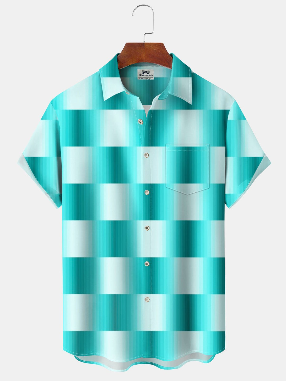Alohadaddy® Casual Geometric Gradient Print Pocket Stretch Men&