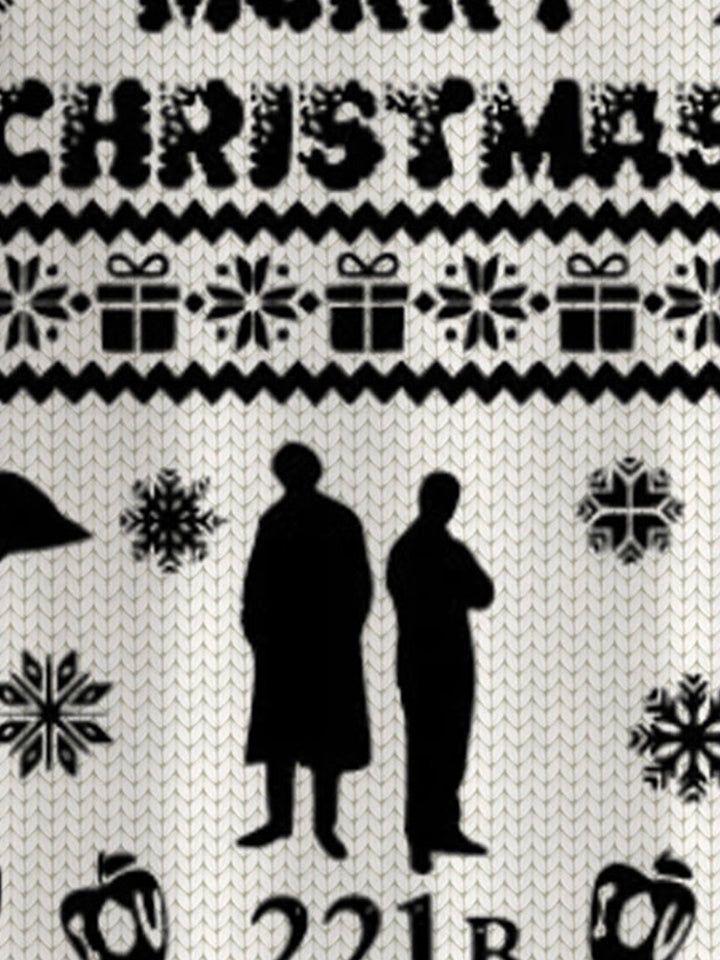 Alohadaddy Christmas Sweater Retro Movie 3D Digital Printing Men&
