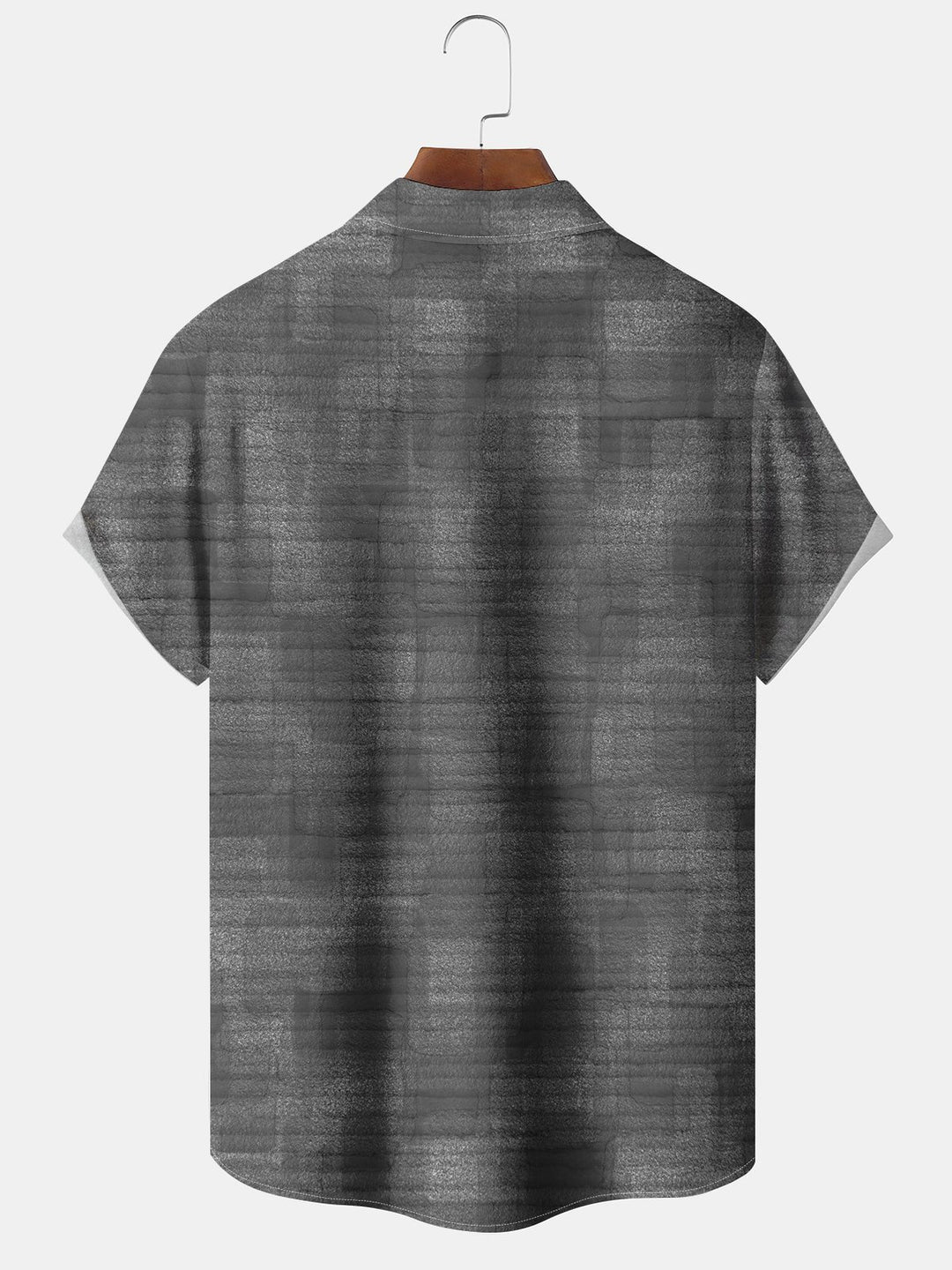Alohadaddy Casual Everyday Commuter Basic Grey Dark Pattern Print Art Polyester Pocket Cardigan Stretch Long Large Size Short Sleeve Shirt