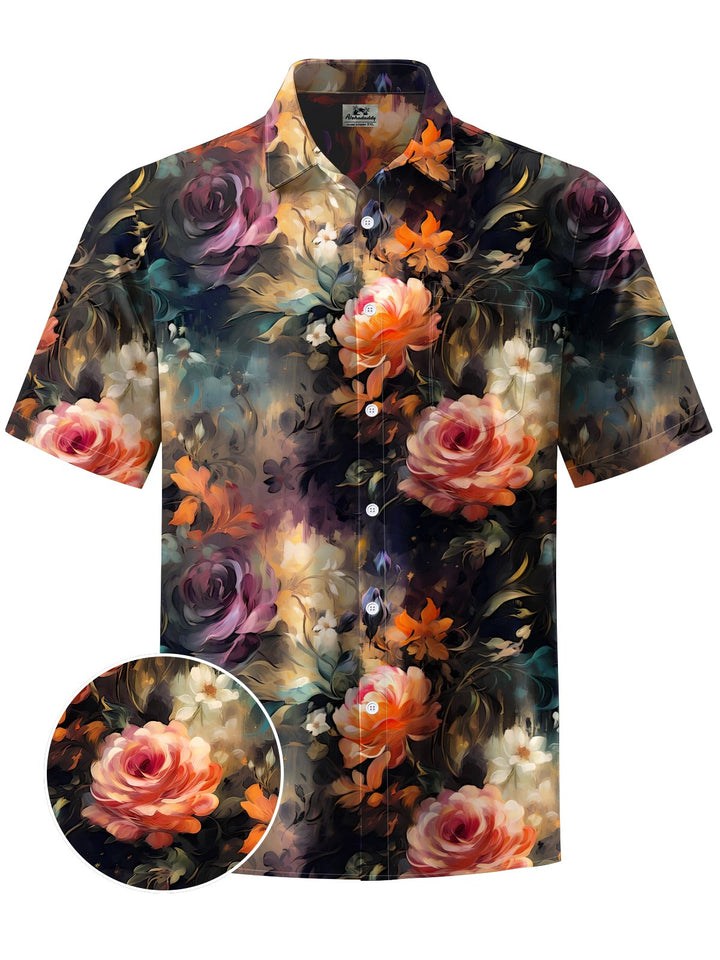 Alohadaddy® Vintage Floral Art Print Moisture Wicking Men&