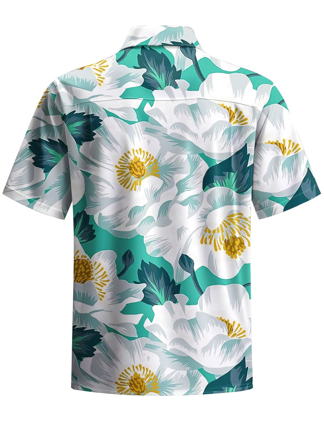 Alohadaddy® Hawaiian Flower Art Print Chest Pocket Men&