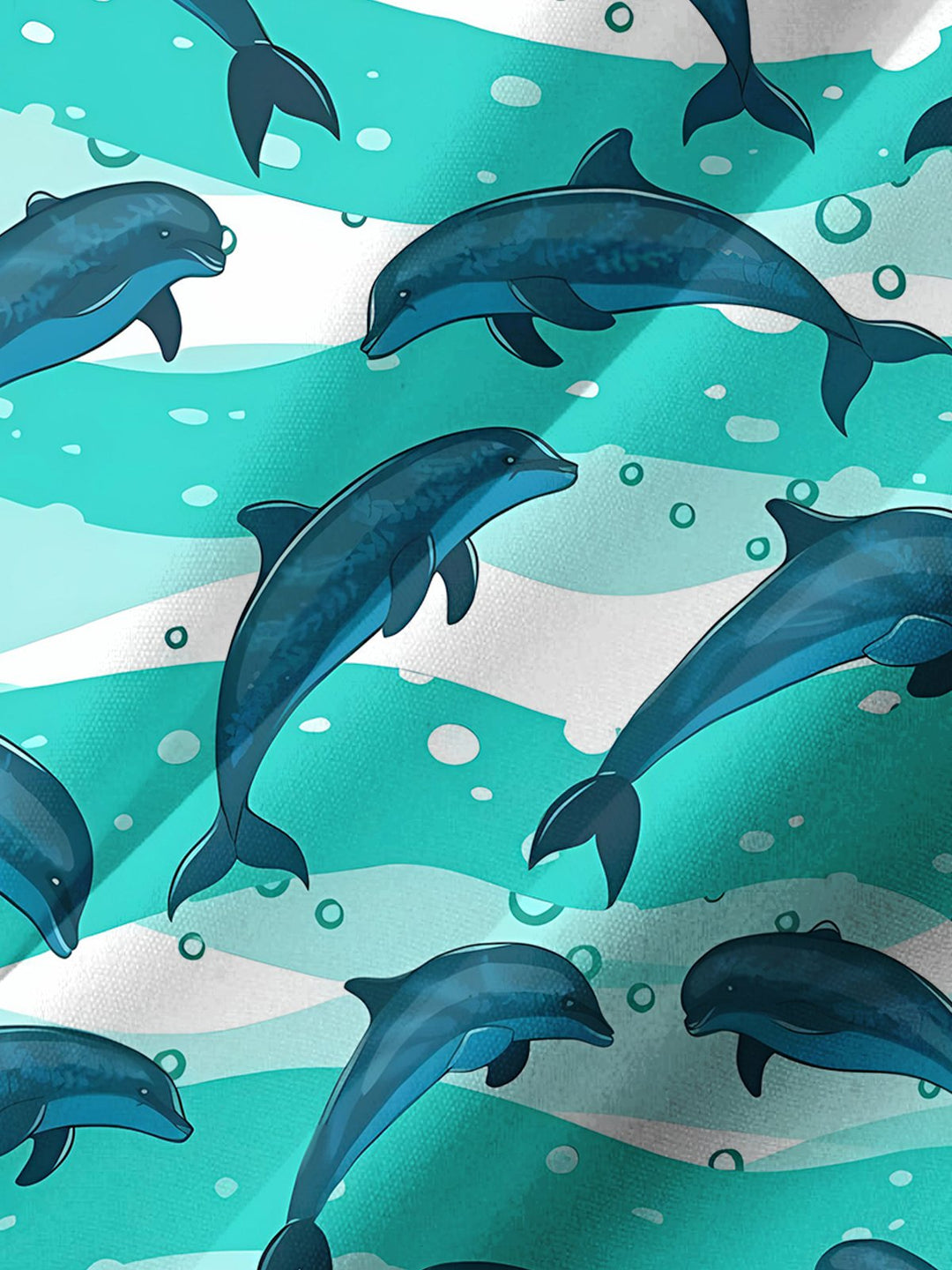 Alohadaddy® Hawaiian Dolphin Art Print Chest Pocket Men&