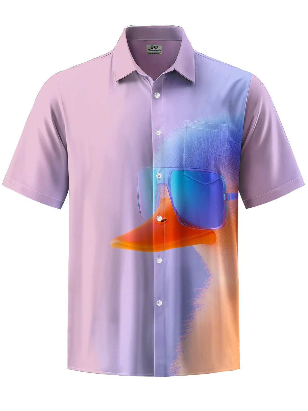 Alohadaddy® Casual Sunglasses with Duck Art Print and Stretch Chest Pocket for Men&