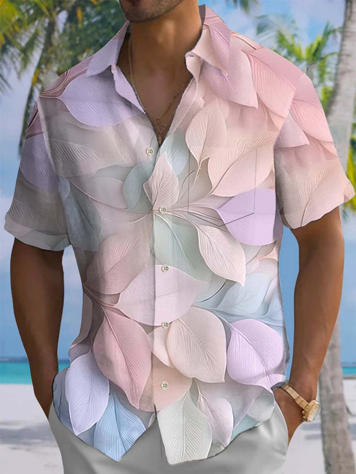 Alohadaddy® Casual Leaves Gradient Print Art Pocket Stretch Men&