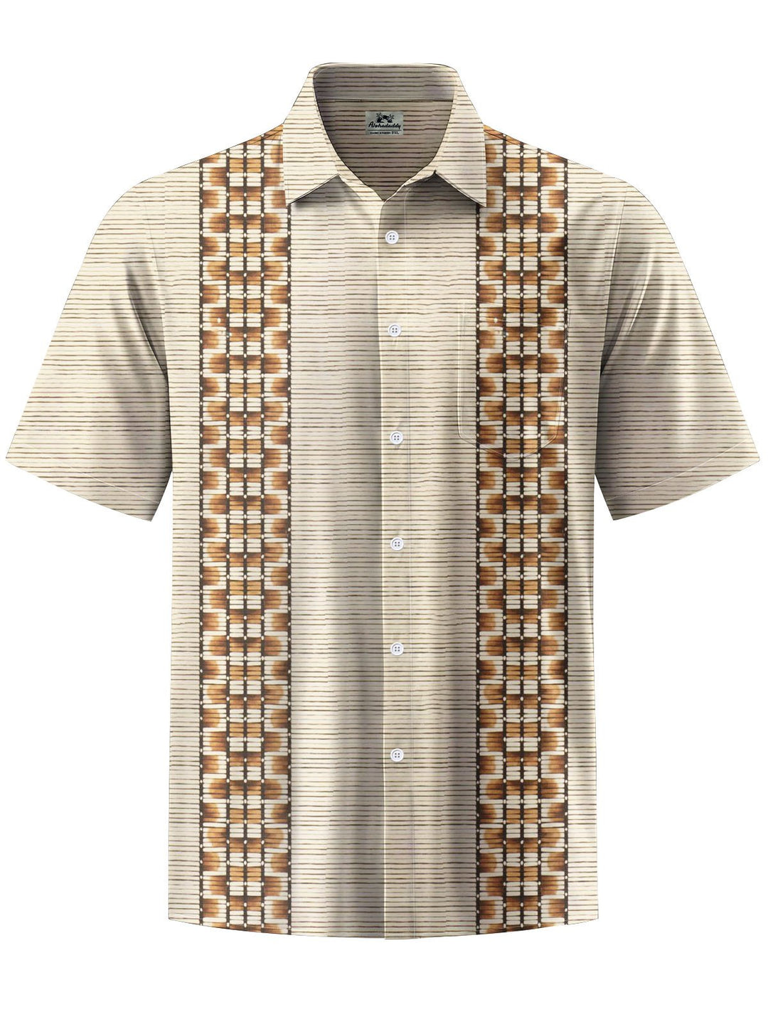 Alohadaddy® Casual Stripe Art Print Pocket Stretch Men&