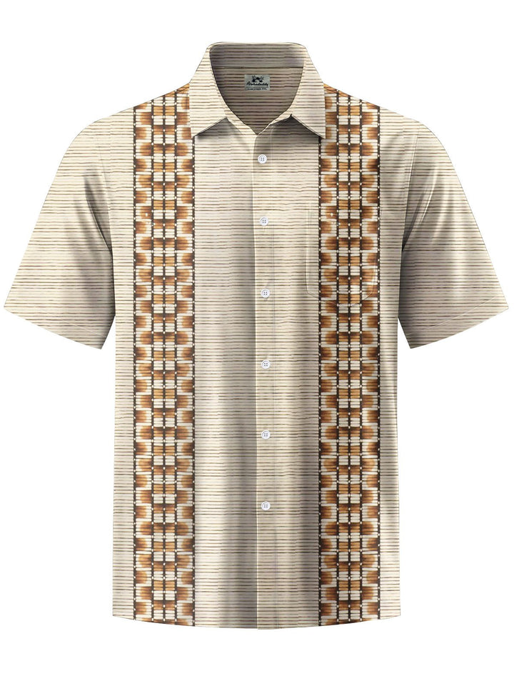 Alohadaddy® Casual Stripe Art Print Pocket Stretch Men&