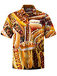 Alohadaddy® Casual Hot Dog Print Art Pocket Stretch Men's Short Sleeve Shirt Big & Tall