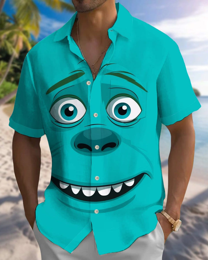 Alohadaddy® Casual Cartoon Expression Art Pocket Elastic Button Men&