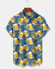 Alohadaddy® Retro Oktoberfest Beer Print Pocket Stretch Men's Short Sleeve Shirt Big & Tall