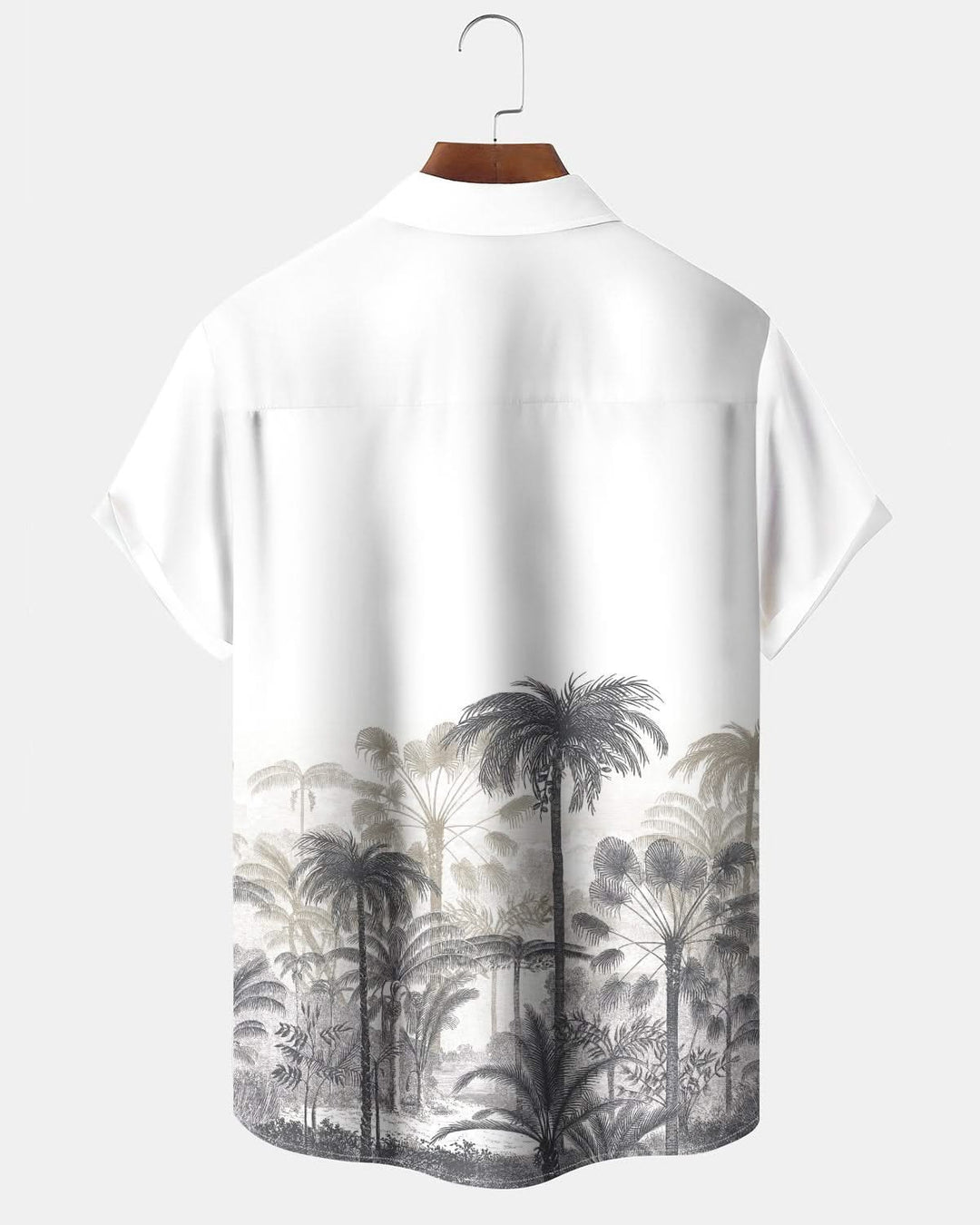 Alohadaddy® Casual Palm Tree Print Pocket Elastic Button Men&
