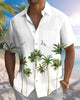 Alohadaddy® Hawaiian Palm Tree Print Art Pocket Button Men's Short Sleeve Shirt Big & Tall